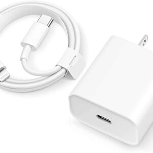Combo:USB C Fast Charger for iPhone 14,13,12,11 20W PD 3.0 USB C Wall Charger with 3FT Fast Charging Cable Compatible with iPhone 12/12 Mini/12Pro/12 Pro Max/11/11Pro/11 Pro Max/Xs Max/XR/X, iPad, AirPods